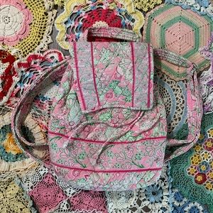 Adorable Tanya Lee floral quilted mini backpack